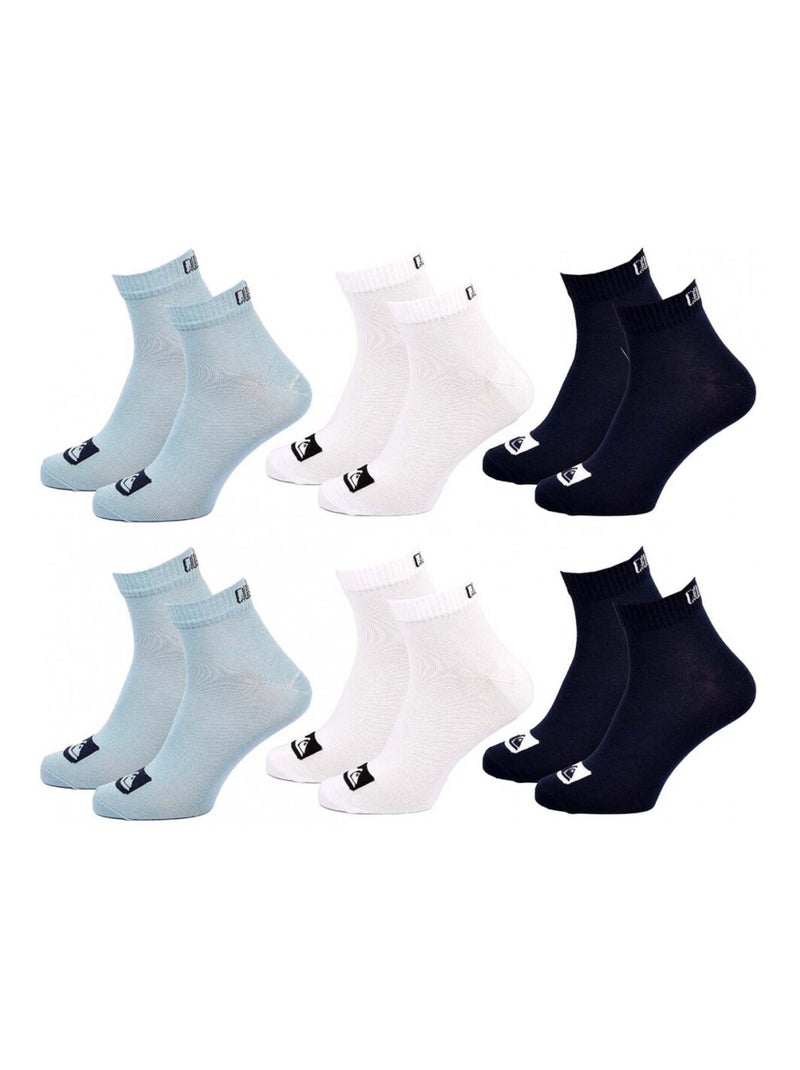 Chaussettes QUIKSILVER QUARTER - Pack de 6 Multicolore - Kiabi