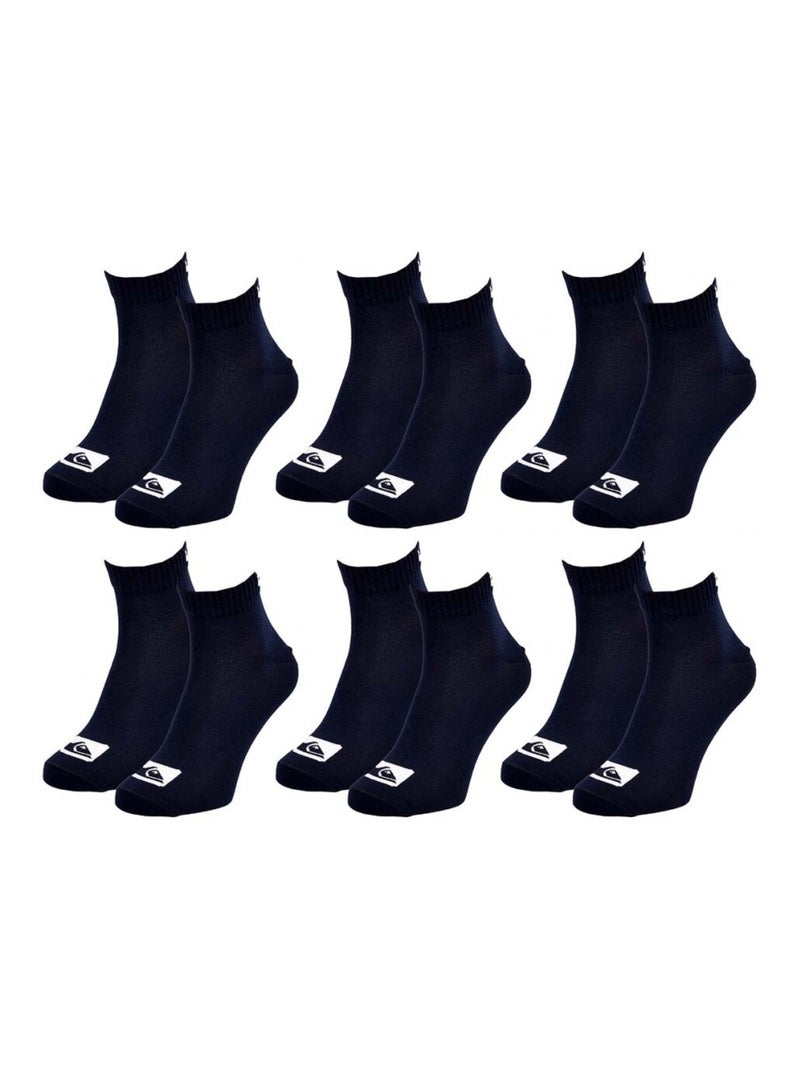 Chaussettes QUIKSILVER QUARTER - Pack de 6 Noir - Kiabi
