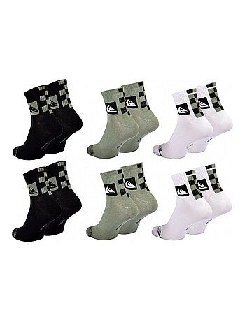 Chaussettes QUIKSILVER QUARTER - Pack de 6