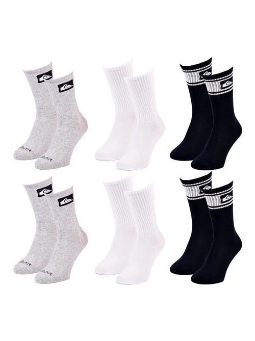Chaussettes QUIKSILVER REGULAR CREW - Pack de 6 - Kiabi