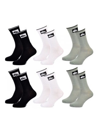 Chaussettes QUIKSILVER REGULAR CREW - Pack de 6