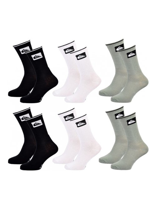 Chaussettes QUIKSILVER REGULAR CREW - Pack de 6 - Kiabi