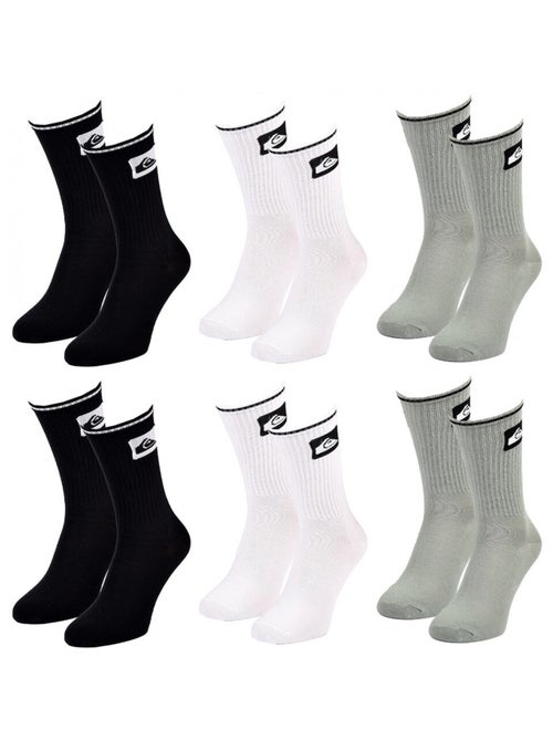 Chaussettes QUIKSILVER REGULAR CREW - Pack de 6 - Kiabi Chaussettes QUIKSILVER REGULAR CREW - Pack de 6 - Kiabi