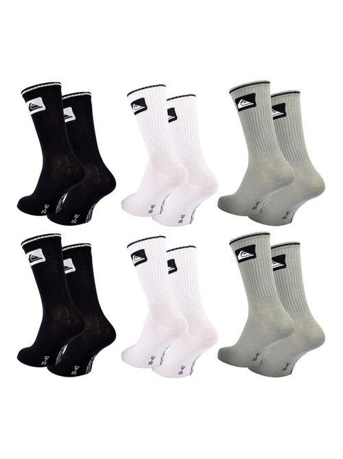 Chaussettes QUIKSILVER REGULAR CREW - Pack de 6 - Kiabi Chaussettes QUIKSILVER REGULAR CREW - Pack de 6 - Kiabi