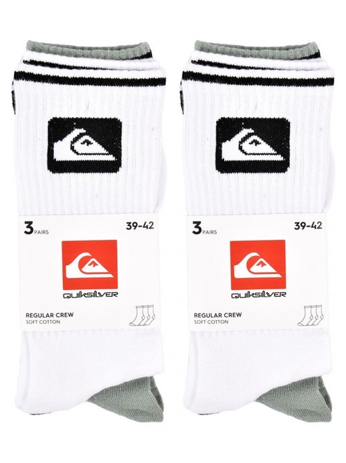 Chaussettes QUIKSILVER REGULAR CREW - Pack de 6 - Kiabi Chaussettes QUIKSILVER REGULAR CREW - Pack de 6 - Kiabi