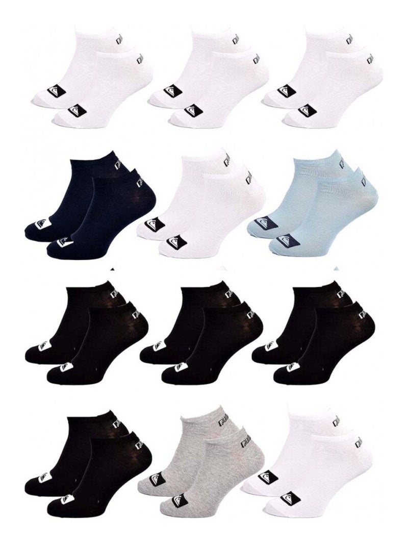 Chaussettes QUIKSILVER SNEAKER - Pack de 12 Multicolore - Kiabi