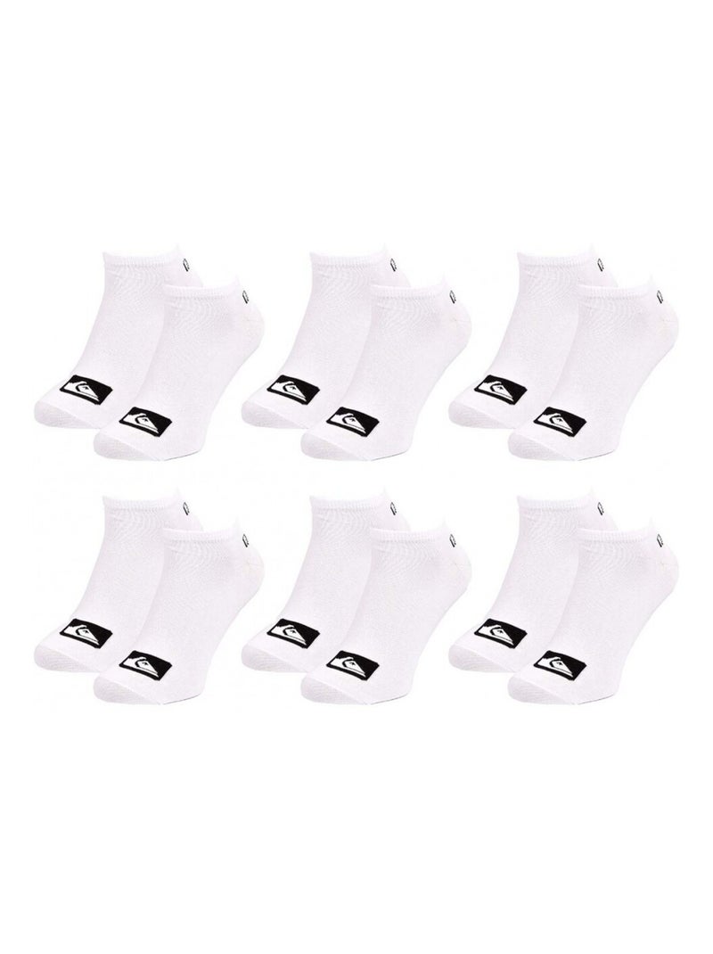 Chaussettes QUIKSILVER SNEAKER - Pack de 6 Blanc - Kiabi