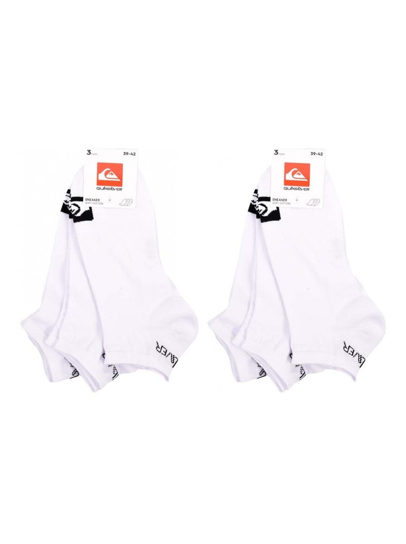 Chaussettes QUIKSILVER SNEAKER - Pack de 6 Blanc - Kiabi