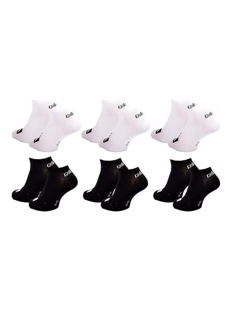 Chaussettes QUIKSILVER SNEAKER - Pack de 6 Blanc Noir - Kiabi