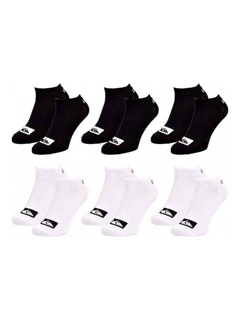 Chaussettes QUIKSILVER SNEAKER - Pack de 6 Blanc Vert - Kiabi