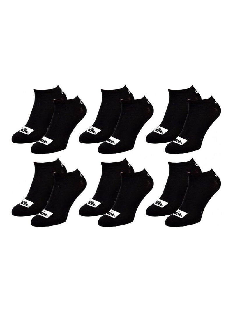 Chaussettes QUIKSILVER SNEAKER - Pack de 6 Noir - Kiabi