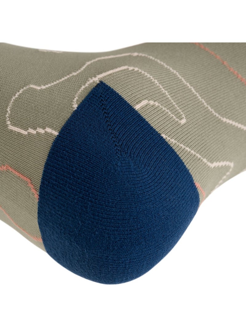 Chaussettes randonnée légères mi-mollet homme et femme gr3 Vert - Kiabi