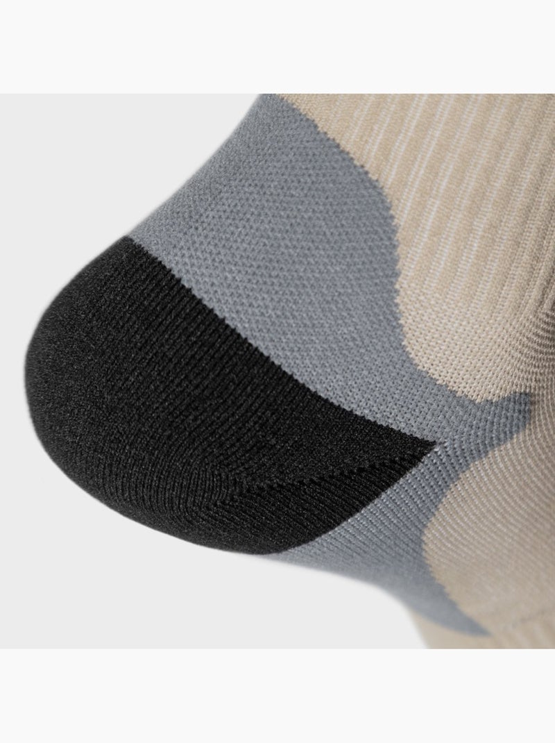 Chaussettes randonnée mi-mollet randonnée homme et femme addo Marron - Kiabi