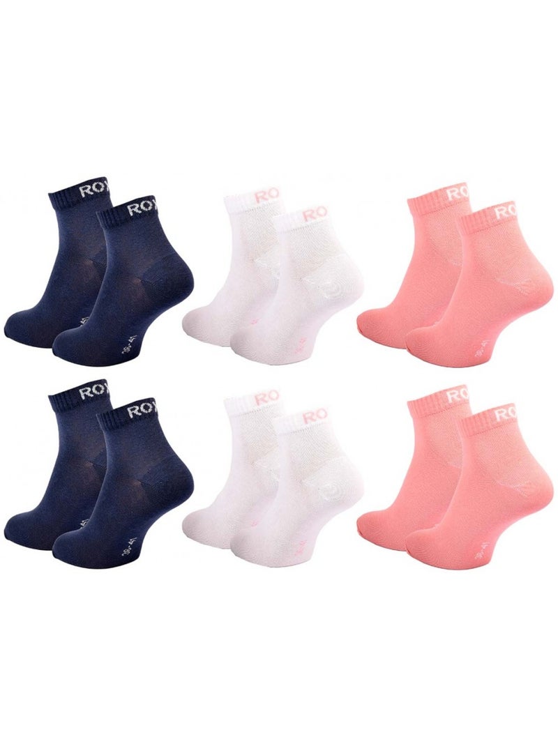 Chaussettes ROXY QUARTER - Pack de 6 Multicolore - Kiabi