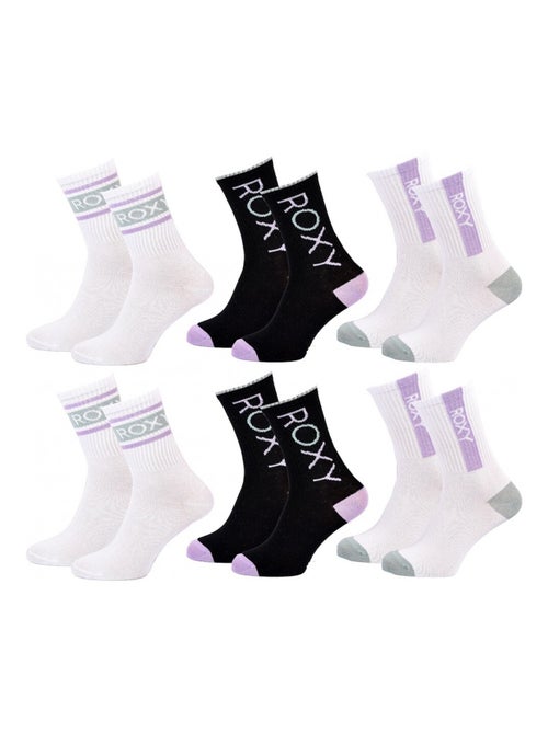 Chaussettes ROXY REGULAR CREW - Pack de 6 - Kiabi