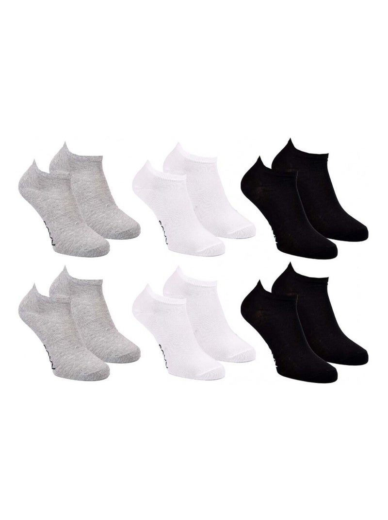 Chaussettes ROXY SNEAKER - Pack de 6 Gris Blanc Noir - Kiabi