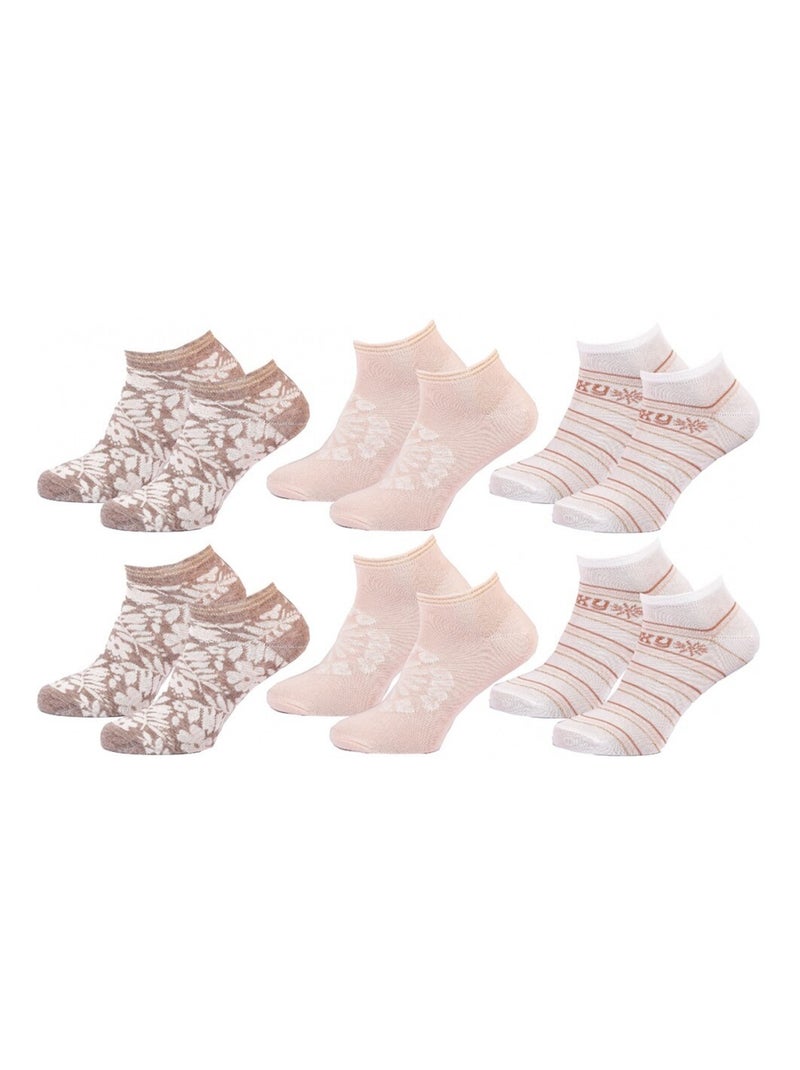 Chaussettes ROXY SNEAKER - Pack de 6 Multicolore - Kiabi