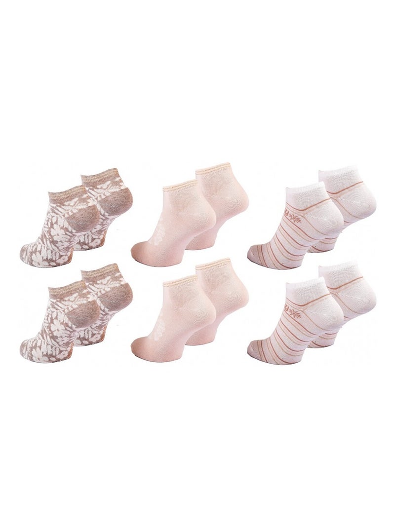 Chaussettes ROXY SNEAKER - Pack de 6 Multicolore - Kiabi