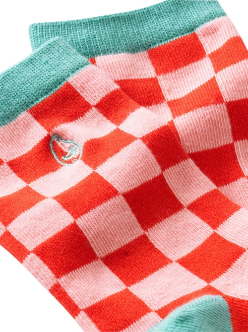 Chaussettes sans couture damier - Kiabi