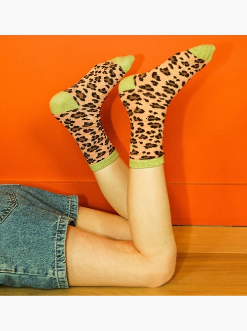 Chaussettes sans couture Léopard - Kiabi