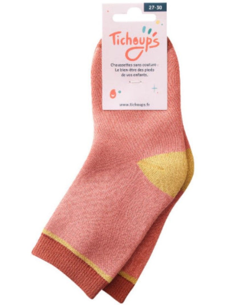 Chaussettes sans couture unies Rose - Kiabi
