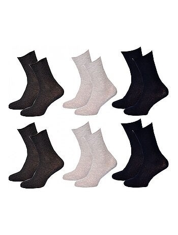 Chaussettes sans élastique femme Spécial Jambes sensibles - Pack de 12