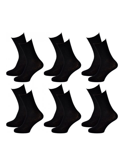 Chaussettes sans élastique femme Spécial Jambes sensibles - Pack de 6 - Kiabi