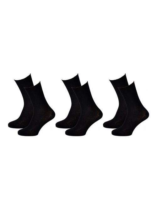Chaussettes sans élastique femme Spécial Jambes sensibles - Pack de 6 - Kiabi