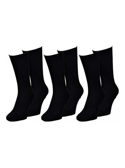 Chaussettes sans élastique homme Spécial Jambes sensibles - Pack de 3 - Kiabi