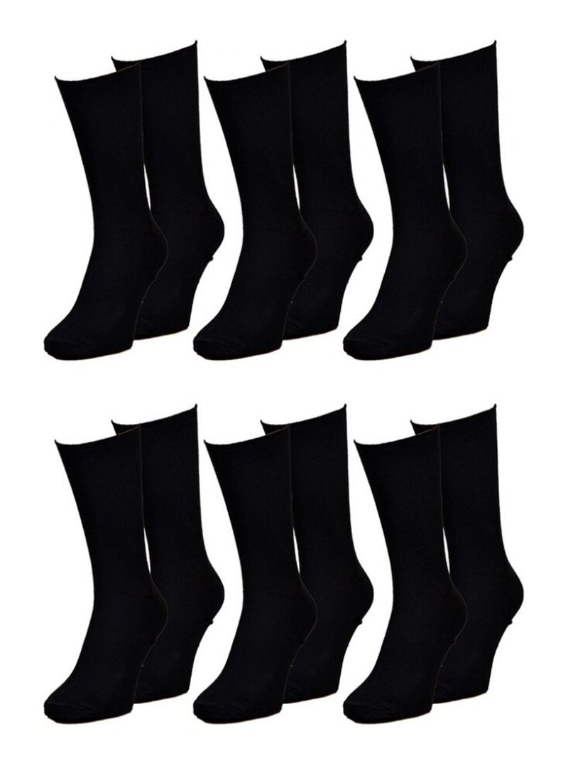 Chaussettes sans élastique homme Spécial Jambes sensibles - Pack de 6 Noir - Kiabi