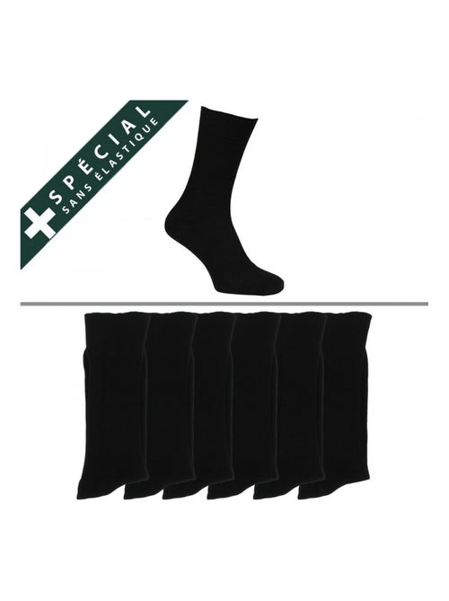Chaussettes sans élastique homme Spécial Jambes sensibles - Pack de 6 - Kiabi