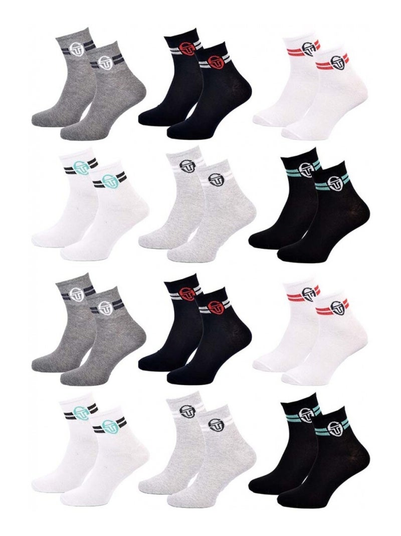 Chaussettes SERGIO TACCHINI QUARTER - Pack de 12 Multicolore - Kiabi