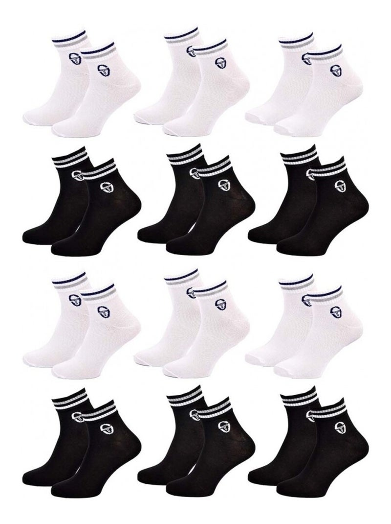 Chaussettes SERGIO TACCHINI QUARTER - Pack de 12 Multicolore - Kiabi