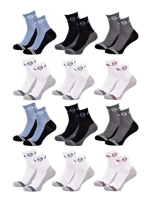 Chaussettes SERGIO TACCHINI QUARTER - Pack de 12 - Kiabi