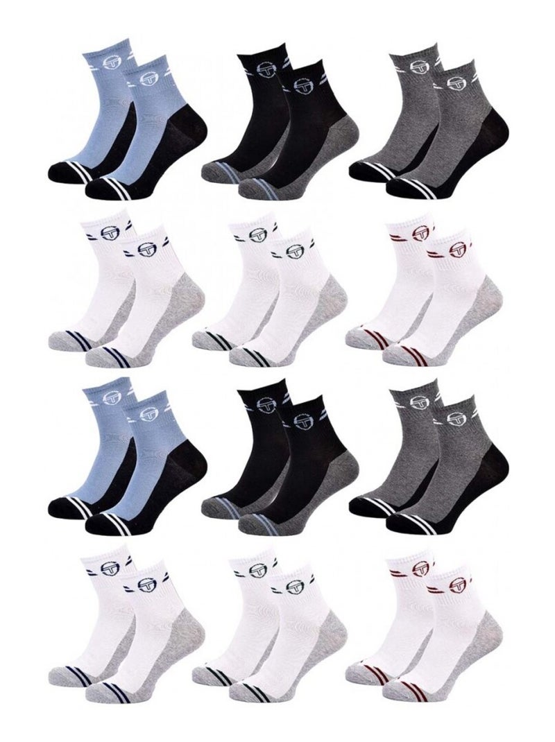 Chaussettes SERGIO TACCHINI QUARTER - Pack de 12 Multicolore - Kiabi
