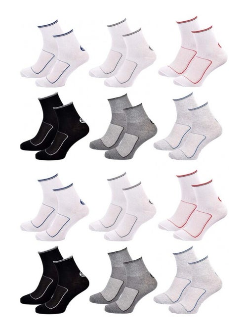 Chaussettes SERGIO TACCHINI QUARTER - Pack de 12 - Kiabi