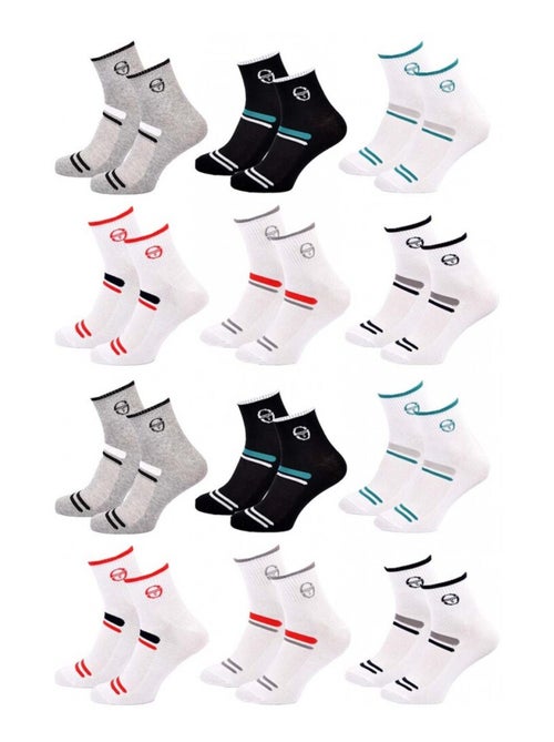 Chaussettes SERGIO TACCHINI QUARTER - Pack de 12 - Kiabi
