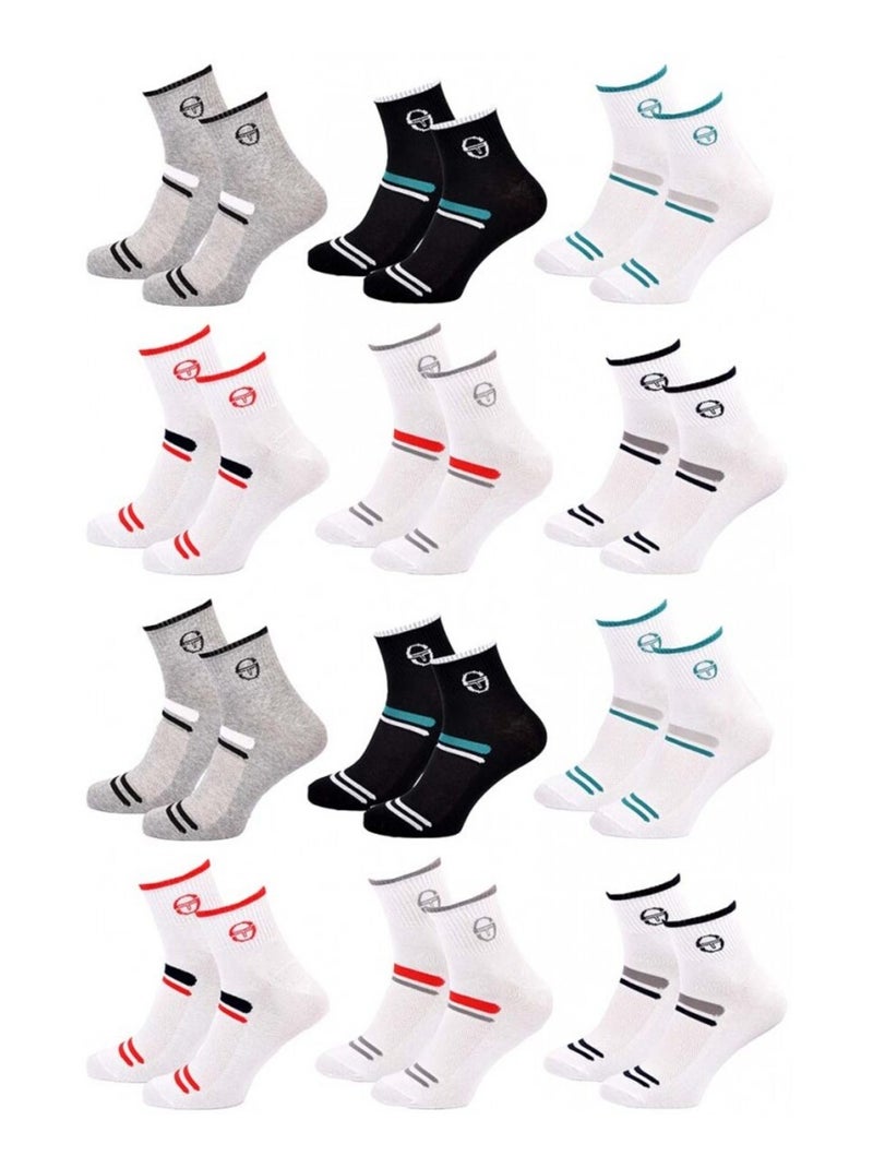 Chaussettes SERGIO TACCHINI QUARTER - Pack de 12 Multicolore - Kiabi