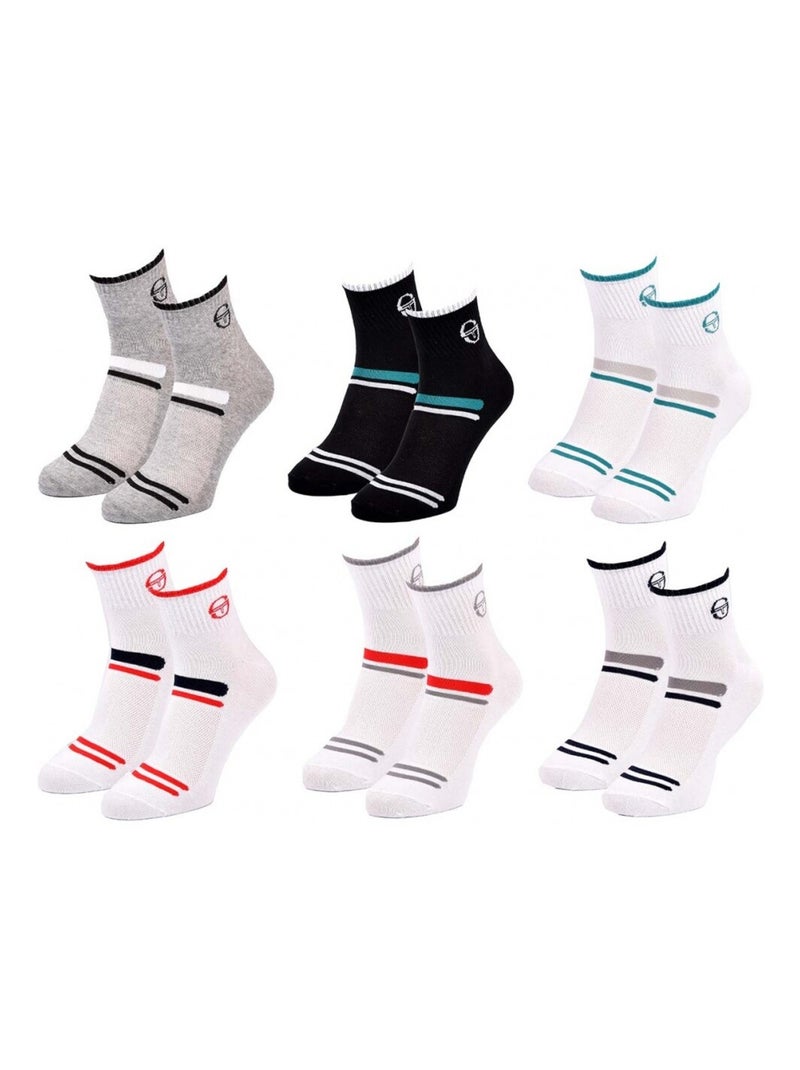Chaussettes SERGIO TACCHINI QUARTER - Pack de 6 Multicolore - Kiabi
