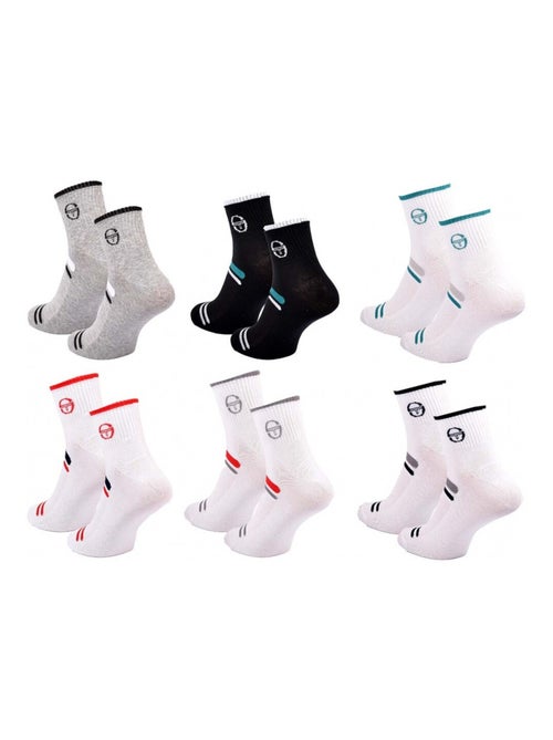 Chaussettes SERGIO TACCHINI QUARTER - Pack de 6 - Kiabi