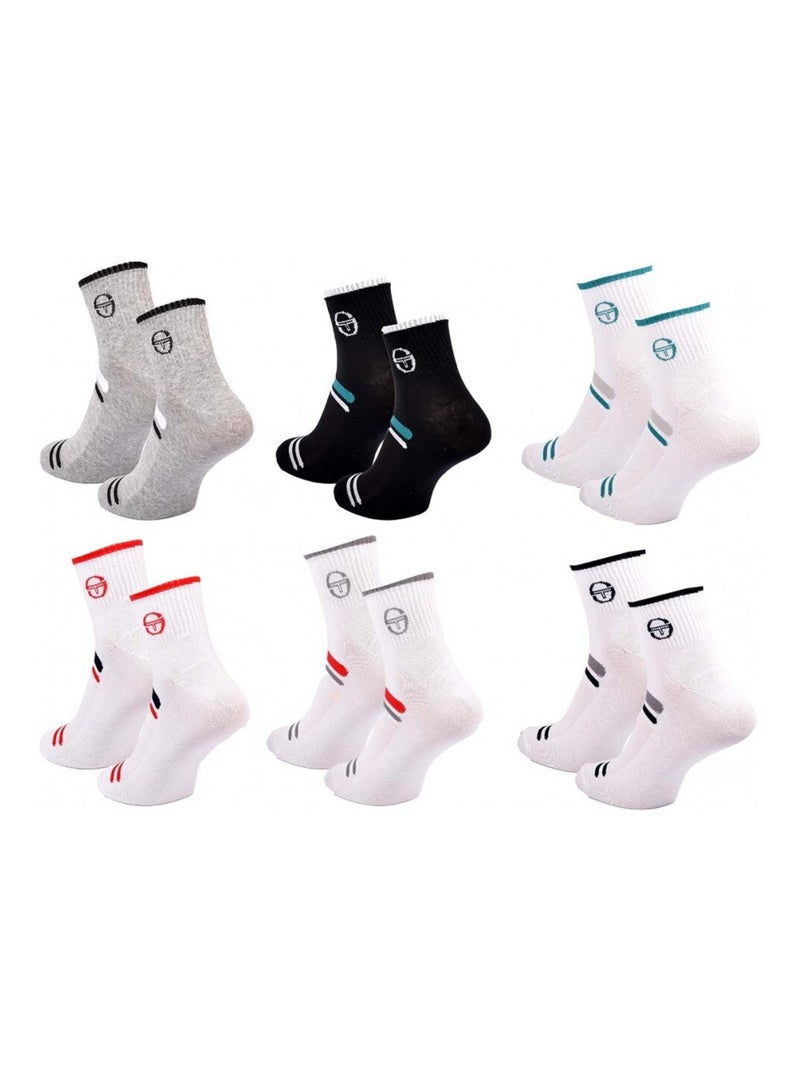 Chaussettes SERGIO TACCHINI QUARTER - Pack de 6 Multicolore - Kiabi
