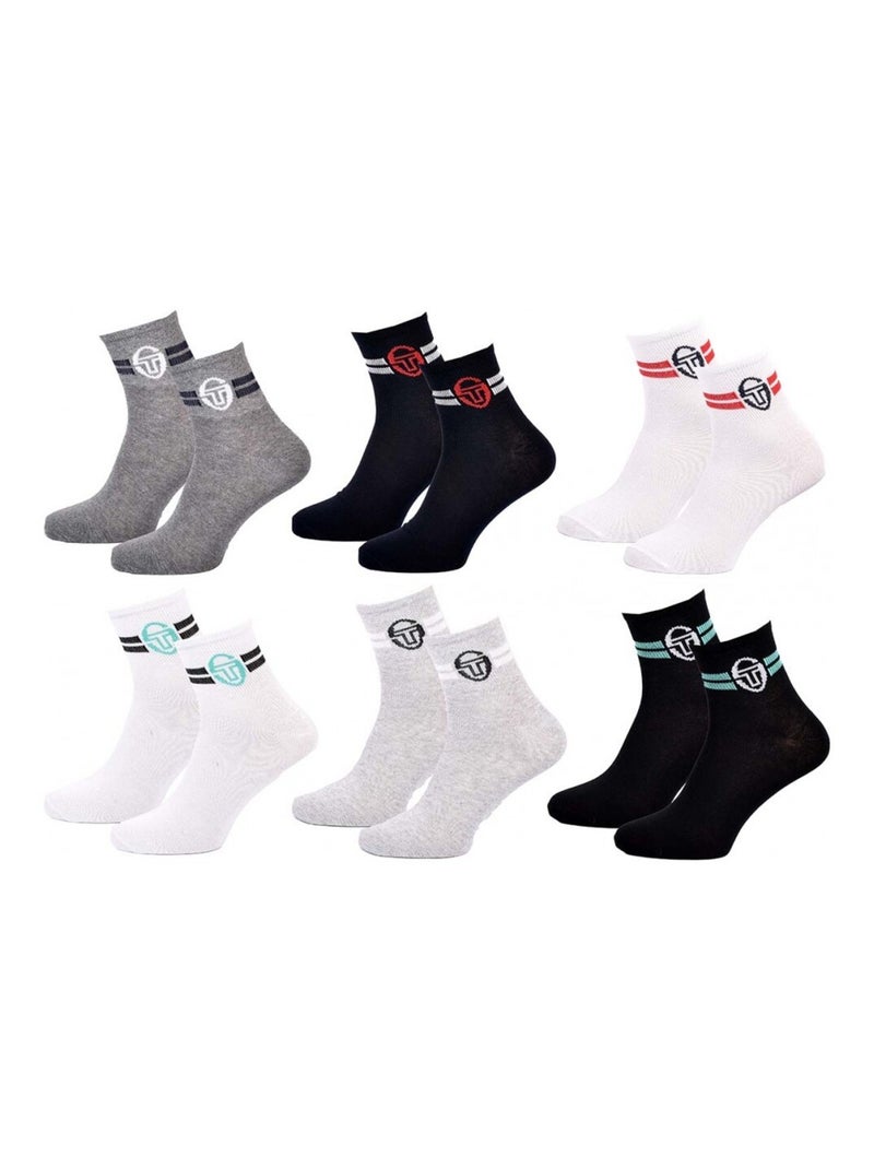 Chaussettes SERGIO TACCHINI QUARTER - Pack de 6 Multicolore - Kiabi