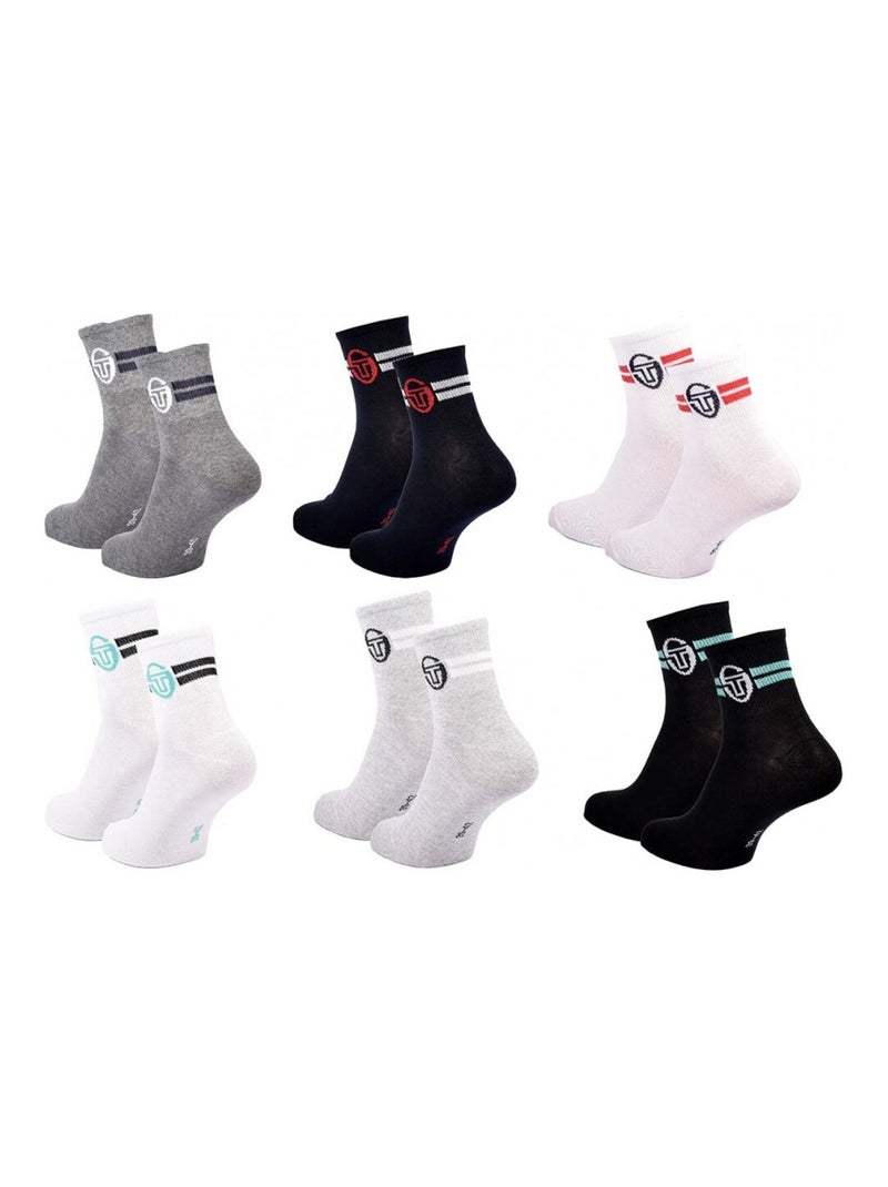 Chaussettes SERGIO TACCHINI QUARTER - Pack de 6 Multicolore - Kiabi