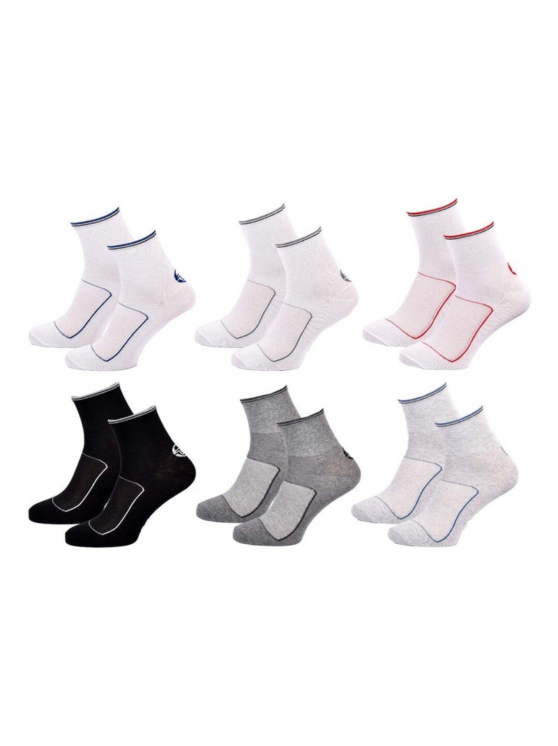 Chaussettes SERGIO TACCHINI QUARTER - Pack de 6 Multicolore - Kiabi