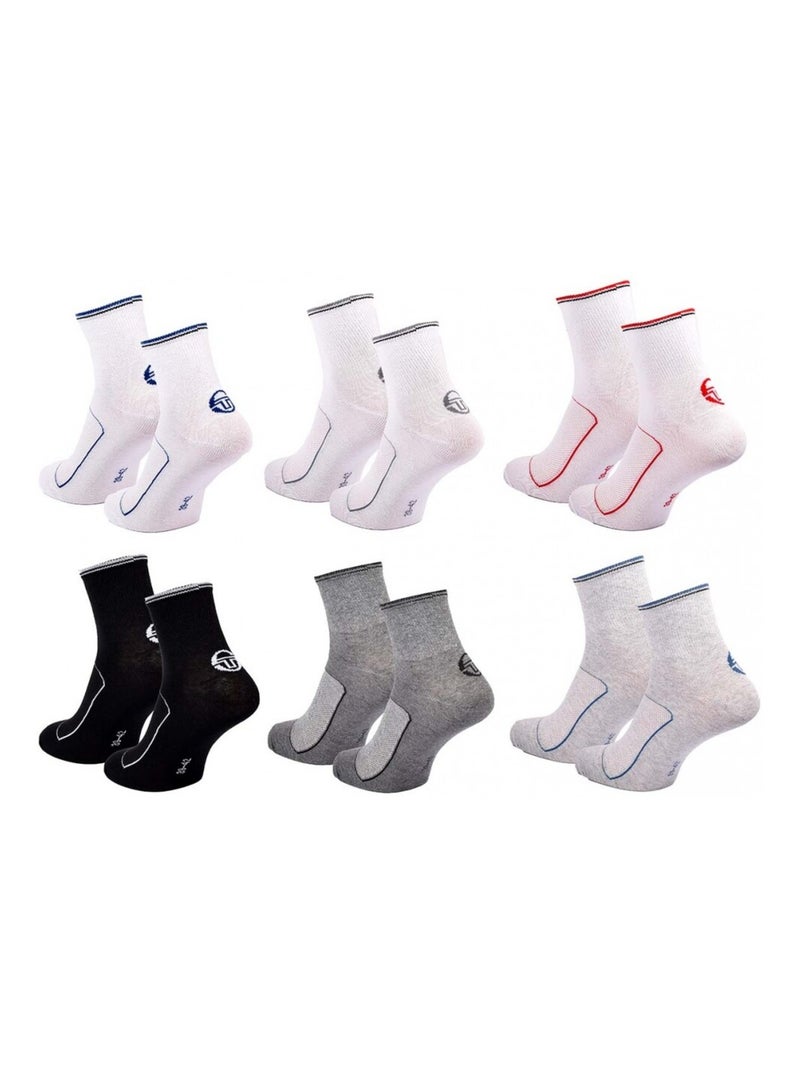 Chaussettes SERGIO TACCHINI QUARTER - Pack de 6 Multicolore - Kiabi
