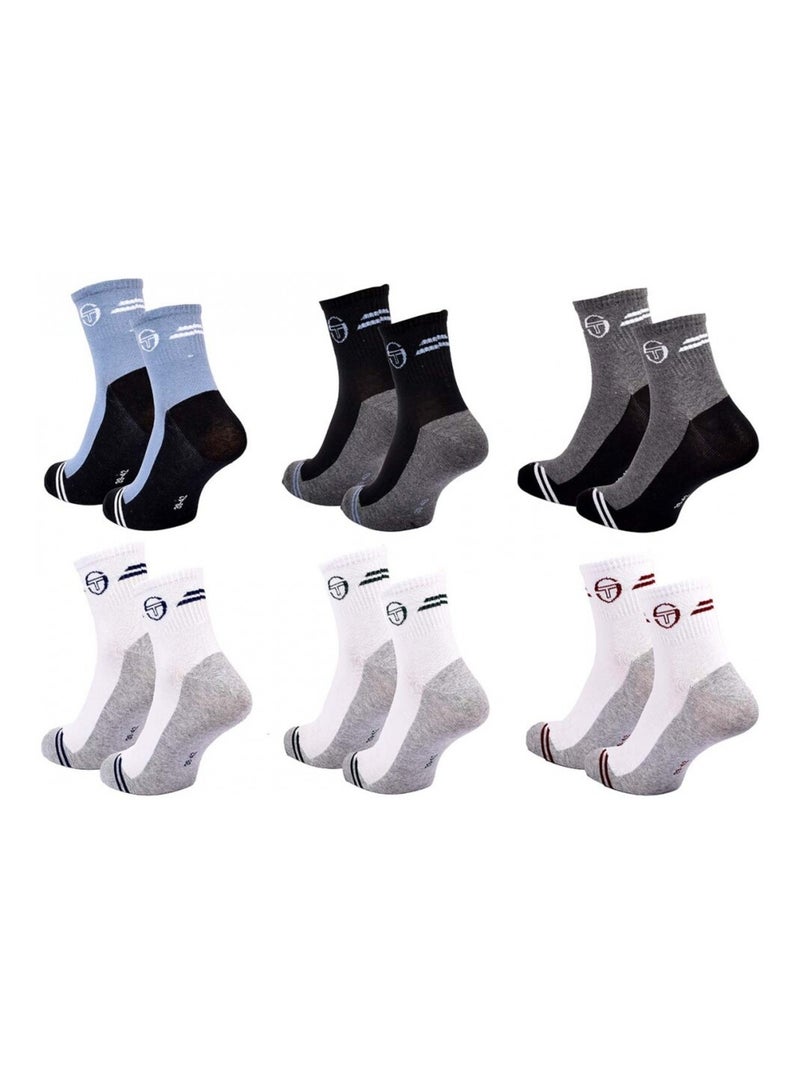 Chaussettes SERGIO TACCHINI QUARTER - Pack de 6 Multicolore - Kiabi