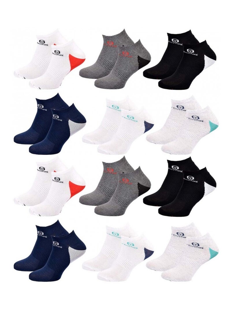 Chaussettes SERGIO TACCHINI SNEAKER - Pack de 12 Multicolore - Kiabi