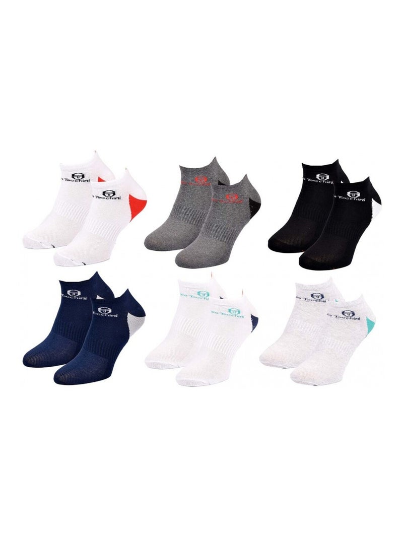 Chaussettes SERGIO TACCHINI SNEAKER - Pack de 6 Multicolore - Kiabi