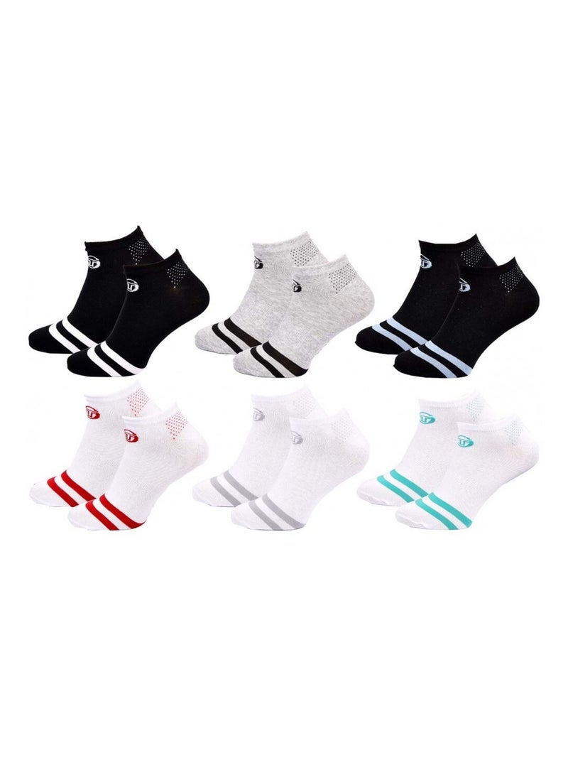 Chaussettes SERGIO TACCHINI SNEAKER - Pack de 6 Multicolore - Kiabi