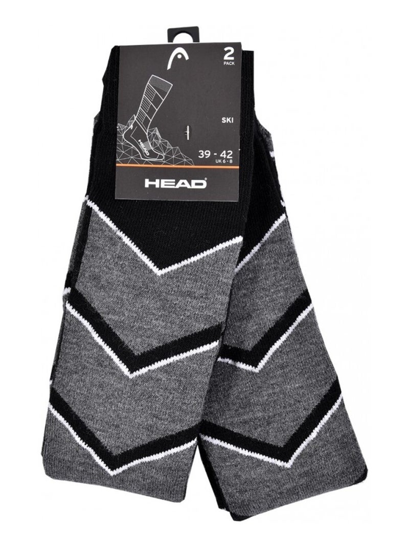 Chaussettes SKI HEAD PERFORMANCE - Pack de 2 Noir - Kiabi